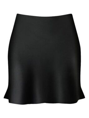Silk Satin High Waisted Mini A-Line Skirt for Women